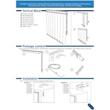 thumbnail of Lamellenvorhang Schiebevorhang fertiges Komplettsystem (weiss, 120x250 cm)