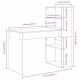 thumbnail of vidaXL Schreibtisch Geräucherte Eiche 113 x 54 x 120 cm Holzwerkstoff