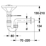thumbnail of HAAS PP Trichtersiphon Tropfsiphon DN 40 weiss mit Sieb Wandhalterung DIN 274
