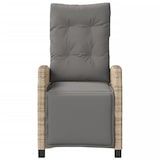 thumbnail of vidaXL Tuinstoel verstelbaar met voetensteun poly rattan gemengd beige
