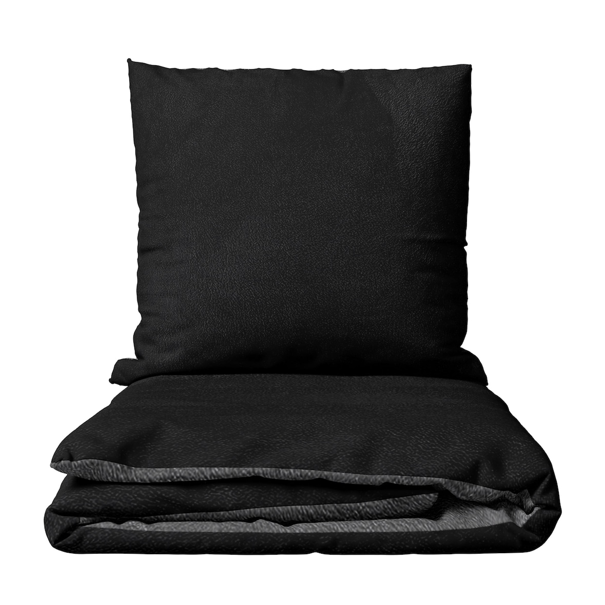 Bettwäsche 200x220 cm Fleece Schwarz Anthrazit Wendeseite Winter warm