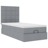thumbnail of vidaXL Ottoman-Bett mit Matratze & LEDs Hellgrau 90x190 cm Stoff