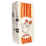 thumbnail of Starpak 100 Hähnchenbeutel, Papier mit HDPE-Einlage 28 cm x 13 cm x 8 cm "Grillhähnchen" 1/1
