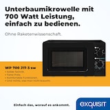 thumbnail of Exquisit Mikrowelle WP 700 J17-3 sw | Unterbau | 700 W | Drehteller 25,5cm | Schwarz