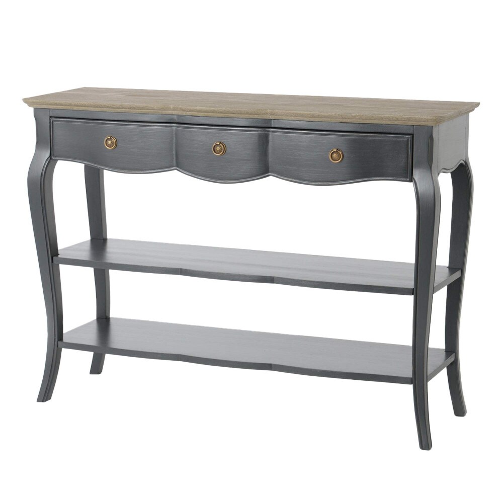 Console grand modèle grise Maddy -   Bois Amadeus 35.00x110.00 cm