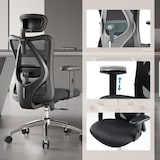 thumbnail of Silla de oficina / silla giratoria M18-M148 tela / malla negro Sihoo