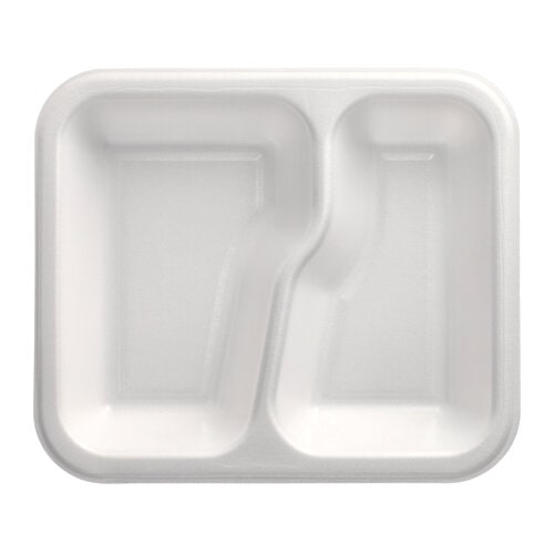 Starpak 100 Siegelschalen, XPS 2-geteilt 1000 ml 4,2 cm x 21,2 cm x 24,7 cm weiss laminiert