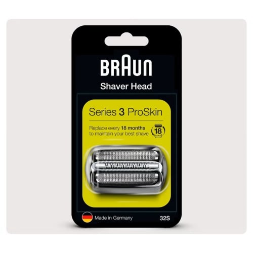 Braun Series 3 ProSkin Scherkopf 32S Silber – Ersatz-Kombipack für elektrische Rasierer