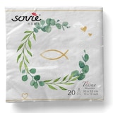 thumbnail of Sovie HOME Serviette Eukalyptus/Fisch aus Tissue 33 x 33 cm, 20 Stück