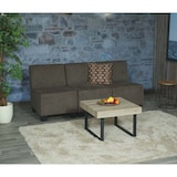 thumbnail of Modular 3-Sitzer Sofa Couch Lyon, Stoff/Textil ~ braun, ohne Armlehnen