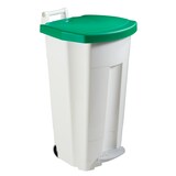thumbnail of ROSSIGNOL Poubelle mobile 90L à pédale BOOGY blanc/vert