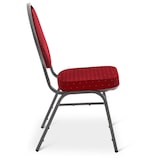 thumbnail of Stapelstuhl 10er-Set, Bankettstuhl stapelbar & gepolstert, Silber/Rot, robust, mit stabilem Stahlrahmen | Raburg Vienna