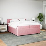 thumbnail of vidaXL Boxspringbett mit Matratze Rosa 200x200 cm Samt