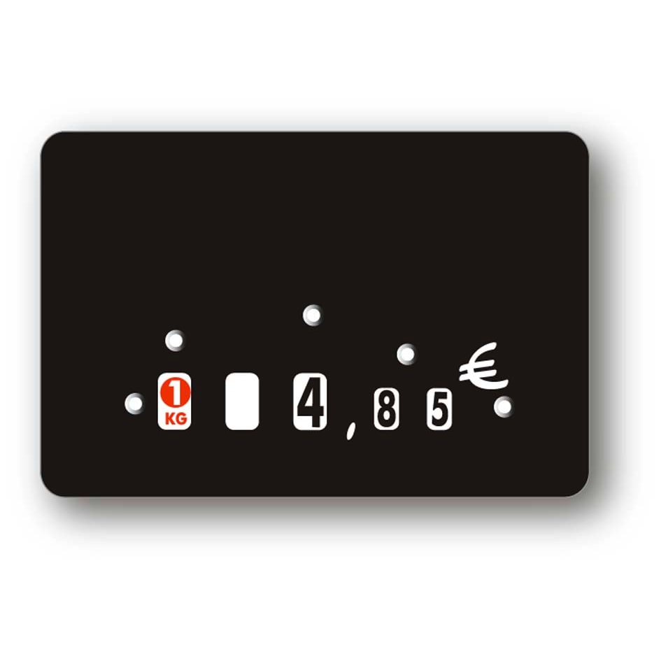 BEQUET Etiquette à roulettes sans attachement 'NEUTRE' sans impression noir 12x8cm x10