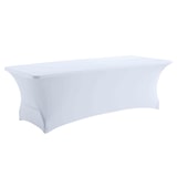 thumbnail of Mantel elástico blanco para mesa plegable de 244 cm - Oviala