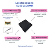 thumbnail of Pavimentos Arquiservi - Losetas de Caucho - Pack 24 - 50x50cmx20mm (Negro)