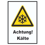 thumbnail of Achtung Kälte A0 Rückseite selbstklebend Schild