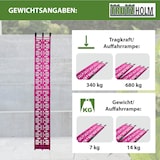 thumbnail of TRUTZHOLM 1 x Auffahrrampe klappbar 228 cm Traglast 340 kg Alu pink gelocht Rampe Motorradrampe