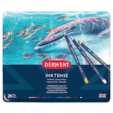 thumbnail of Caja metálica de 24 lápices Derwent Inktense.