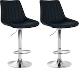 thumbnail of DELUKE® Barhocker 2er Set RIO - Schwarz, Kunstleder, Chrom | Barhocker mit Lehne Barstuhl Tresenhocker Tresenstuhl Kneipenhocker Kneipenstuhl