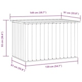 thumbnail of vidaXL Gartenbox Grau 149x99x93 cm