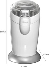 thumbnail of Bomann KSW 446 CB Molinillo Café Eléctrico, Especias, Semillas, 40 g café 20 tazas café, Cuchillas Acero Inox., Blanco, 120W