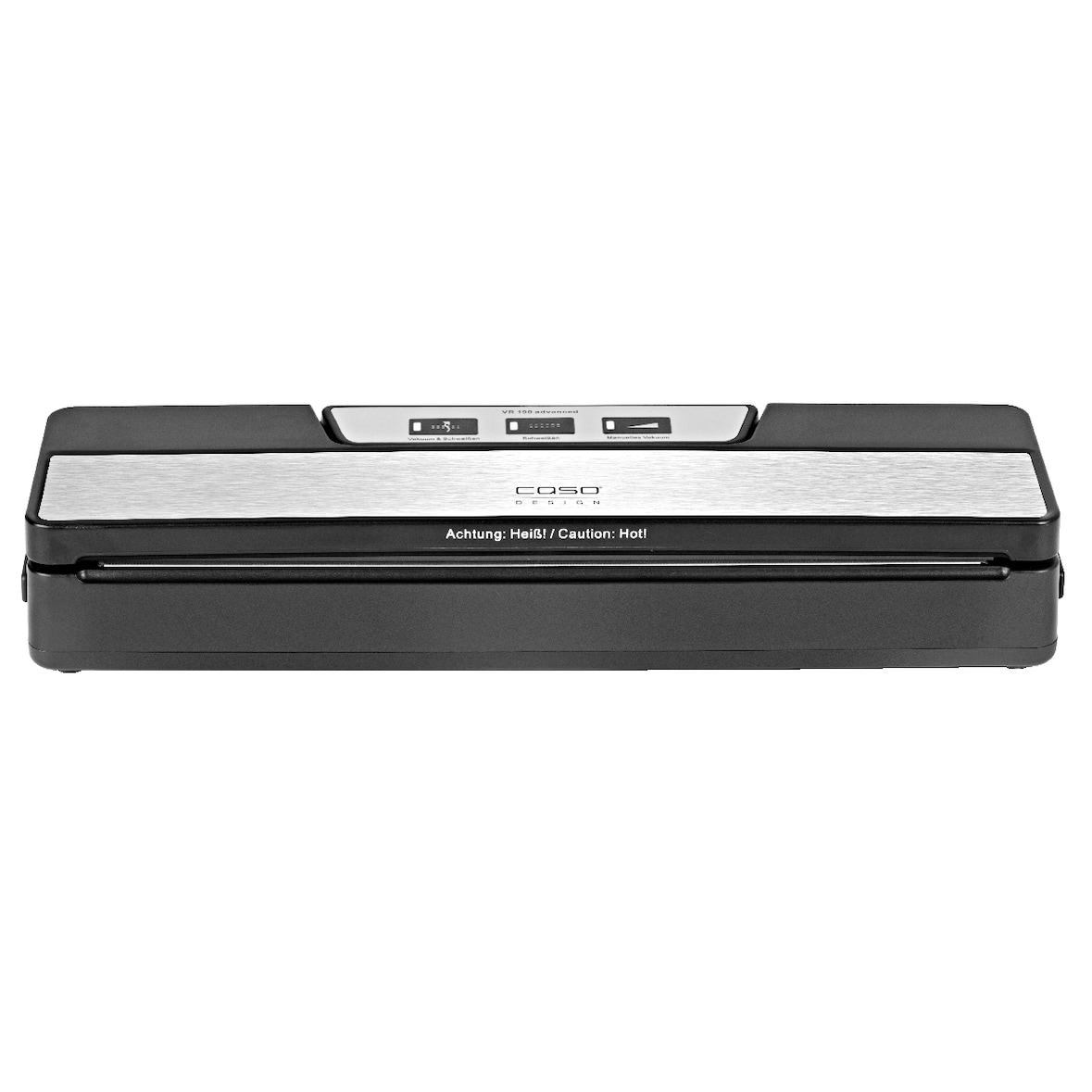 Caso Vakuumierer VR190 Advanced, Kunststoff/Edelstahl, 37 x 9 x 6.5 cm, 9 L/Min., Beutelbreite 30 cm, schwarz/silber