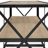 thumbnail of tectake Meuble bas - 161 cm, Bois clair industriel, Chêne Sonoma - 404544