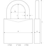 thumbnail of Zahlenschloß Messing 165/30 mm