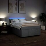 thumbnail of vidaXL Boxspringbett mit Matratze Hellgrau 140x200 cm Stoff