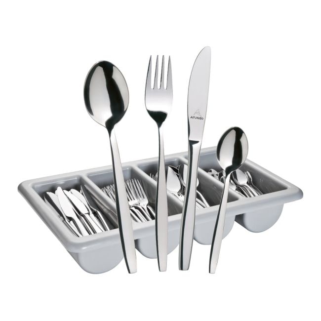 Arundo CASINO Besteckset 145-teilig - spülmaschinenfest & robust, inklusive Besteckkasten