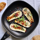 thumbnail of KLAMER 28cm Grillpfanne, antihaftbeschichtete Induktions-Pfannne, 28cm Viereckpfanne, Steakpfanne aus Edelstahl