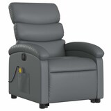 thumbnail of vidaXL Massagesessel mit Aufstehhilfe Elektrisch Grau Kunstleder
