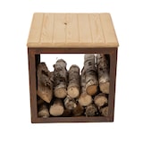 thumbnail of Panca portalegna artigianale RedFire Tyr – acciaio – Ø41 cm, altezza 43 cm – ruggine