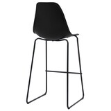thumbnail of Décoshop26 - Lot de 2 tabourets de bar x2 chaises haute siège en plastique noir cadre en métal DEC029403