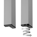 thumbnail of tectake Aluminium tuintafel Maren met in hoogte verstelbare poten 90x90x74,5cm - zilver - 402955