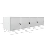 thumbnail of PROREGAL MegaDeal 4x Casier métallique verouillable CUBIC, HxLxP 35x35x35cm, Gris, Armoire à casier cube, consigne polyvalente, vestiaire