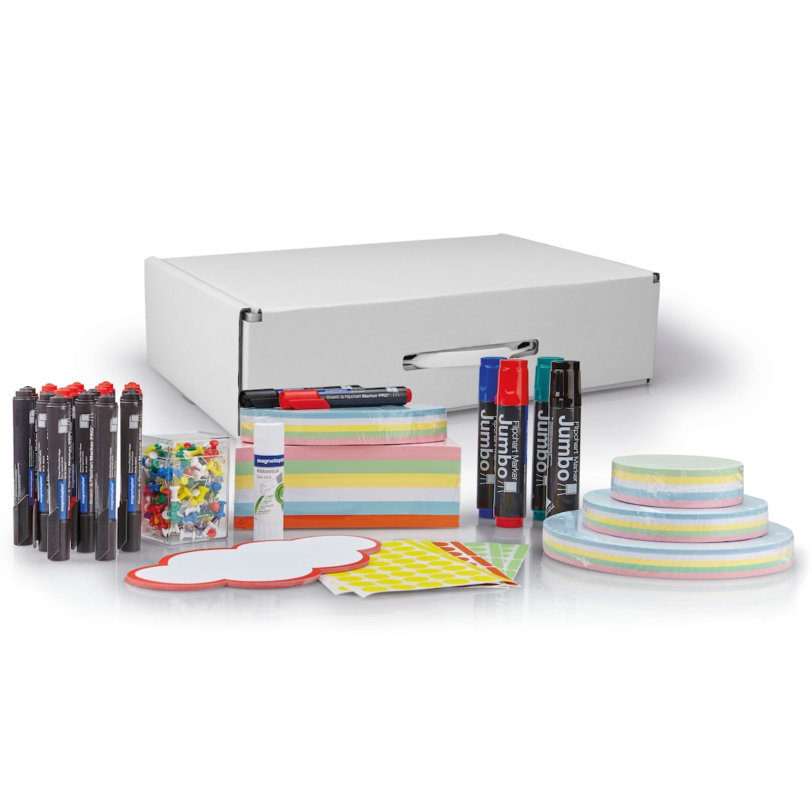Magnetoplan Moderationsset Trainer-Basis-Set mini - 48x33x12,5cm (BxHxT) - Karton - 1200 Teile