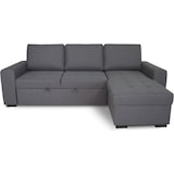 thumbnail of Canapé d'angle convertible réversible CATHY 3 places - Tissu Gris - L 242 x P 155 x H 85 cm AUCUNE