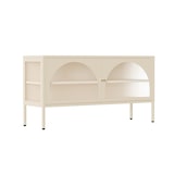 thumbnail of Moderner TV-Schrank mit 2 Türen, L 115 cm, aus ecrufarbenem Metall
