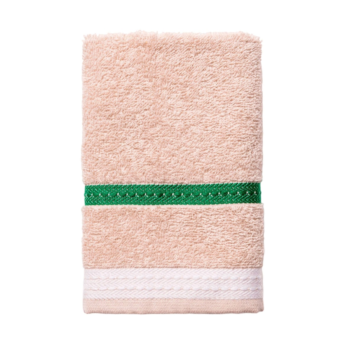 Benetton - Toalha de Lavabo 30x50cm 100% Algodão Bege com Listras Neutral