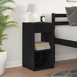 thumbnail of vidaXL Nachttisch mit Schublade Schwarz Eichen-Optik 35x34x66,5 cm