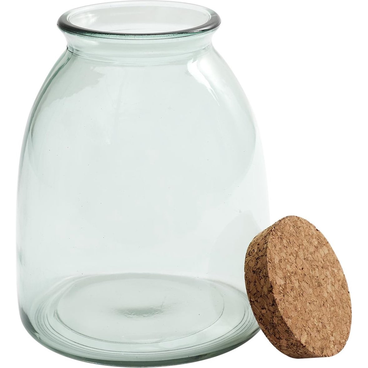 Vorratsglas aus Glas mit Korkdeckel – 1 Liter – transparent