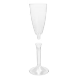 thumbnail of MONOUSO - Herbruikbaar Durable Champagneglazen/flutes 120ml PS transparante voet (10 stuks)