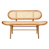 thumbnail of SIT Möbel Bank groot | Zitting en rugleuning rotan | Onderstel teakhout natuurlijke kleur | B 141 x D 50 x H 81 cm | 05359-01 |Serie RATTAN