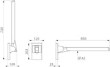 thumbnail of Delabie Stützklappgriff Be-Line D42 L.650 Aluminium matt schwarz