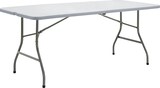 thumbnail of METRO PROFESSIONAL Mesa plegable para banquetes, acero/plástico, 183 x 75.2 cm, blanco