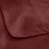 thumbnail of Polar Fleecedecke 130x160 OEKO-TEX ca. 400g Gewicht, mit Antipilling & Kettelrand - Farbe rot weinrot