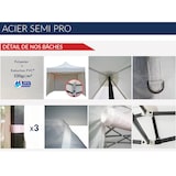 thumbnail of Tente pliante 3x3m pack fenêtres - 4 murs - acier 31mm/polyester 320g - blanc - FRANCE-BARNUMS