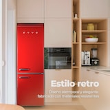 thumbnail of EVVO Frigorífico combi F55 Retro Rojo, refrigerador 216 litros, congelador 84 litros, diseño vintage